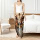 thumbnail image 4 of Fotbe Bucket Flower Cow Pantalones de Pijama para Mujer, Pantalones de Dormir, Pantalones Pj con Cordón y Bolsillos-Medium, 4 of 6