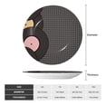 thumbnail image 2 of Yiaed Vinyl Records Print Bone China Decorative Plate Ceramic Dinner Plates Art Crafts with Display Stand-6in, 2 of 6