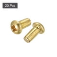 thumbnail image 3 of Uxcell M4x8mm Brass Machine Screws, Phillips Pan Head Fastener Bolts 20 Pack, 3 of 5