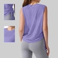 thumbnail image 5 of JIAYUE Women's Athletic T-Shirt Breathable Performance Sleeveless Round Neck Pure Color For Workouts Gym Running And Daily Wear Wicking Comfortable Tops For Female, 5 of 6