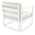 thumbnail image 3 of Mykonos Club Seating Set 3 piece White with Sunbrella Natural Cushion, 3 of 5