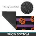 thumbnail image 6 of Halloween Purple and Black Striped Pumpkins Kitchen Rugs Sets Of 2,Anti Fatigue Kitchen Mat Rugs Non Slip Washable,Decorative Kitchen Floor Mats for Kitchen,Sink,Laundry,17"x30"+17"x47", 6 of 7