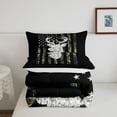 Deer Camo Comforter Set Queen Antlers Hunting Camo Bedding Sets for Teen Boys Men Camouflage