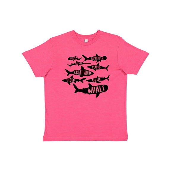 Inktastic Types of Sharks Youth T-Shirt