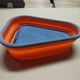 thumbnail image 1 of Caja de pizza de silicona Caja de pizza triangular plegable reutilizable con lonchera Lonchera calentable, 1 of 5