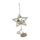 thumbnail image 2 of Colgante de Madera Kulban Ecológico con Corteza de Estrella de Cinco Puntas Pequeño onlyliua, 2 of 5