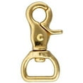 thumbnail image 2 of Horse Tack Solid Brass Trigger Snap Square Eye Snap Loop Eye 2-1/2" 2-Pack, 2 of 2