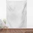 thumbnail image 4 of Ambesonne Abstract Fabric by the Yard Upholstery, Chandelier Style Elements, 3 Yards, White and Pale Grey, 4 of 5