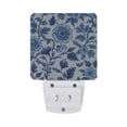 thumbnail image 5 of Yayeee LED Night Light for The Home Plug in With Light Sensors 2 Pack, Blue Floral Pattern, 5 of 6
