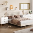 thumbnail image 4 of 3 Drawer Dresser, Large Dresser for Bedroom, Wood Dresser with 3 Large Drawers, Modern Dressers with Metal Handles for Living Room, Hallway, Entryway, 4 of 7
