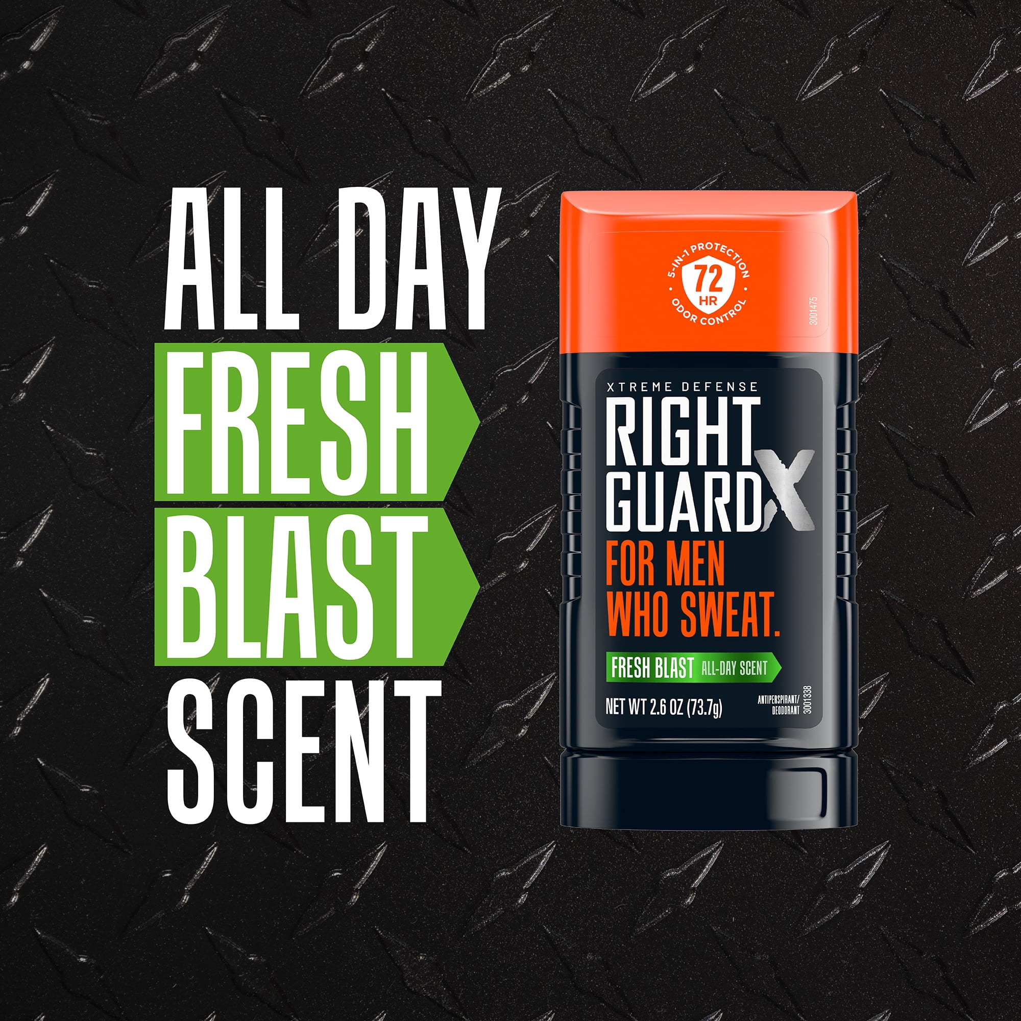 Right Guard Xtreme Defense Solid Antiperspirant & Deodorant for Men, Fresh Blast, 2.6 oz. (2 Pack)