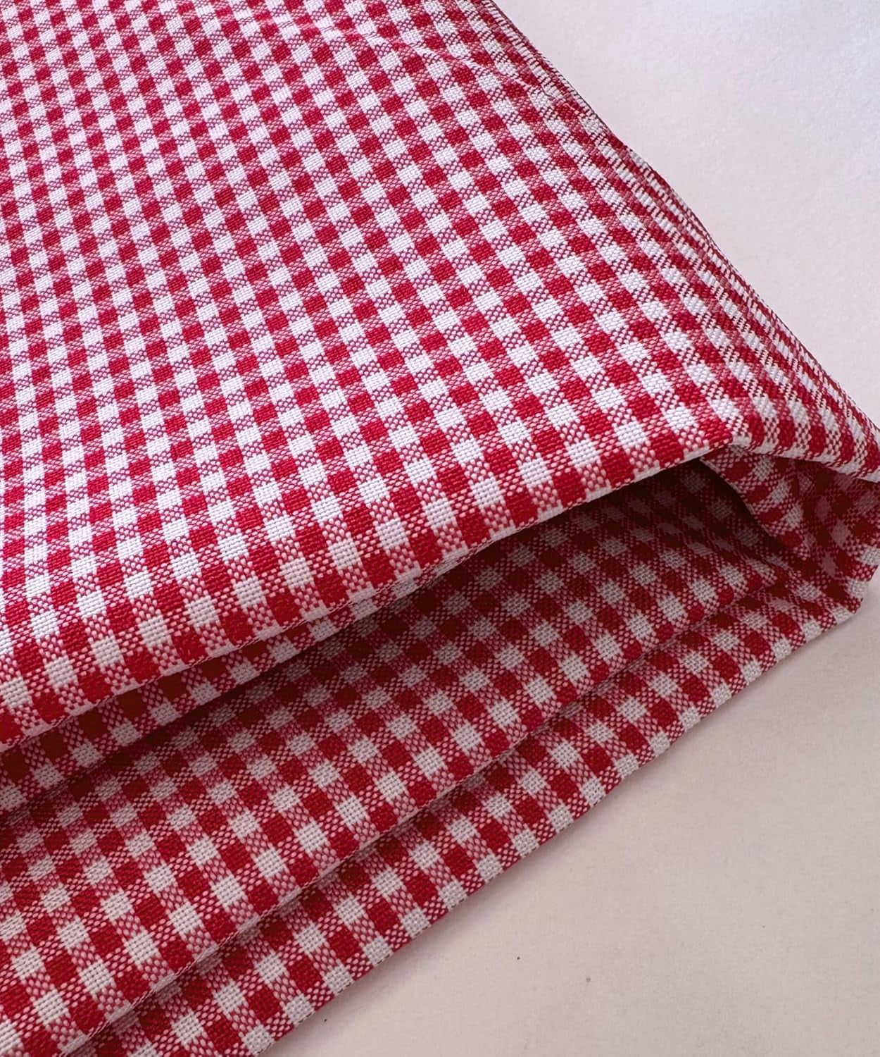 Gingham Checked Fabric by The Yard – 1/8” Poly Cotton Poplin, 60” Wide – Checkered Fabric for Tablecloths, Dresses, Curtains, Crafts – Multiple Colors – Sew The Trend (10 Yard, Fuchsia)