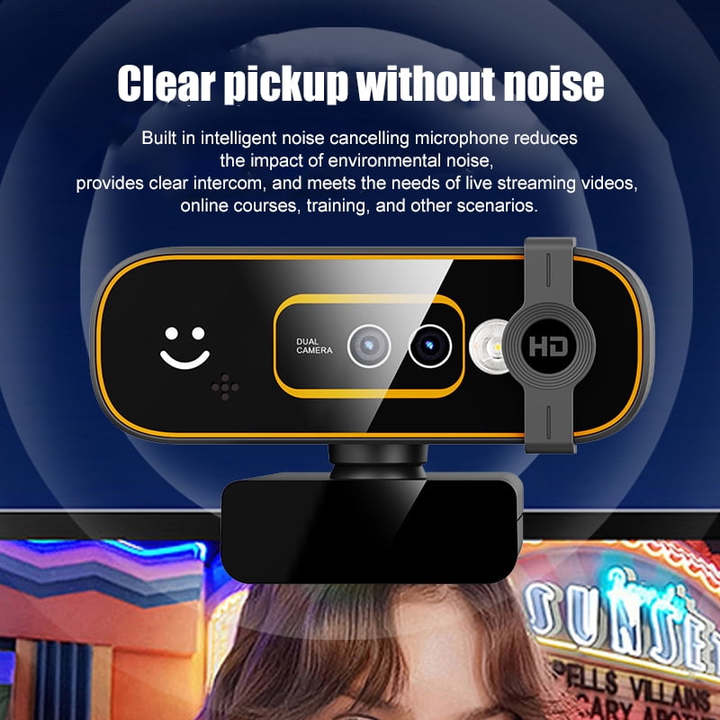 1080P Webcam with Face Unlock Auto Focus, Built-in Mic USB Plug & Play Camera