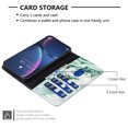 thumbnail image 2 of Wallet Case Compatible with Google Pixel 9 with Card Holder, Convertible Stand Flowers Case Magnetic for Women and Girls, Butterfly Floral Protective PU Leather Flip Case, Green, 2 of 5