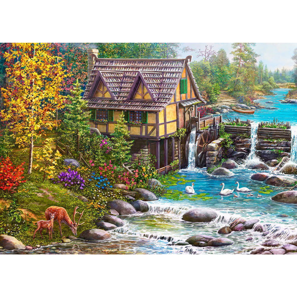 5D Full Drill Diamond Painting Embroidery Cabin Like Cross-Stitch Kit Leisure 