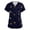 Black_004, variant on Halloween Themed Scrubs Shirts Women Funny Bat Graphic Casual Soft Stretchy Short Sleeve V Neck Tee Shirts Breathable Nurse Uniforms Tops with Pocket Black M