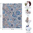 thumbnail image 4 of Blue Paisley and Floral Pattern Blanket,Comfortable Soft Flannel Throw Blanket,All Season,Warm Lightweight Blankets for Sofa Bed Couch Living Room Chair,30"x40", 4 of 4
