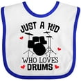 thumbnail image 3 of Inktastic Future Drummer Kid Loves Drums Boys or Girls Baby Bib, 3 of 4