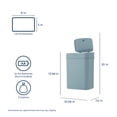 thumbnail image 5 of Nine Stars Motion Sensor Automatic Bathroom Trash Can, 3 Gallon Plastic, Motion Sensor Soft Close Lid Garbage Bin, Blue Cameo, 5 of 7