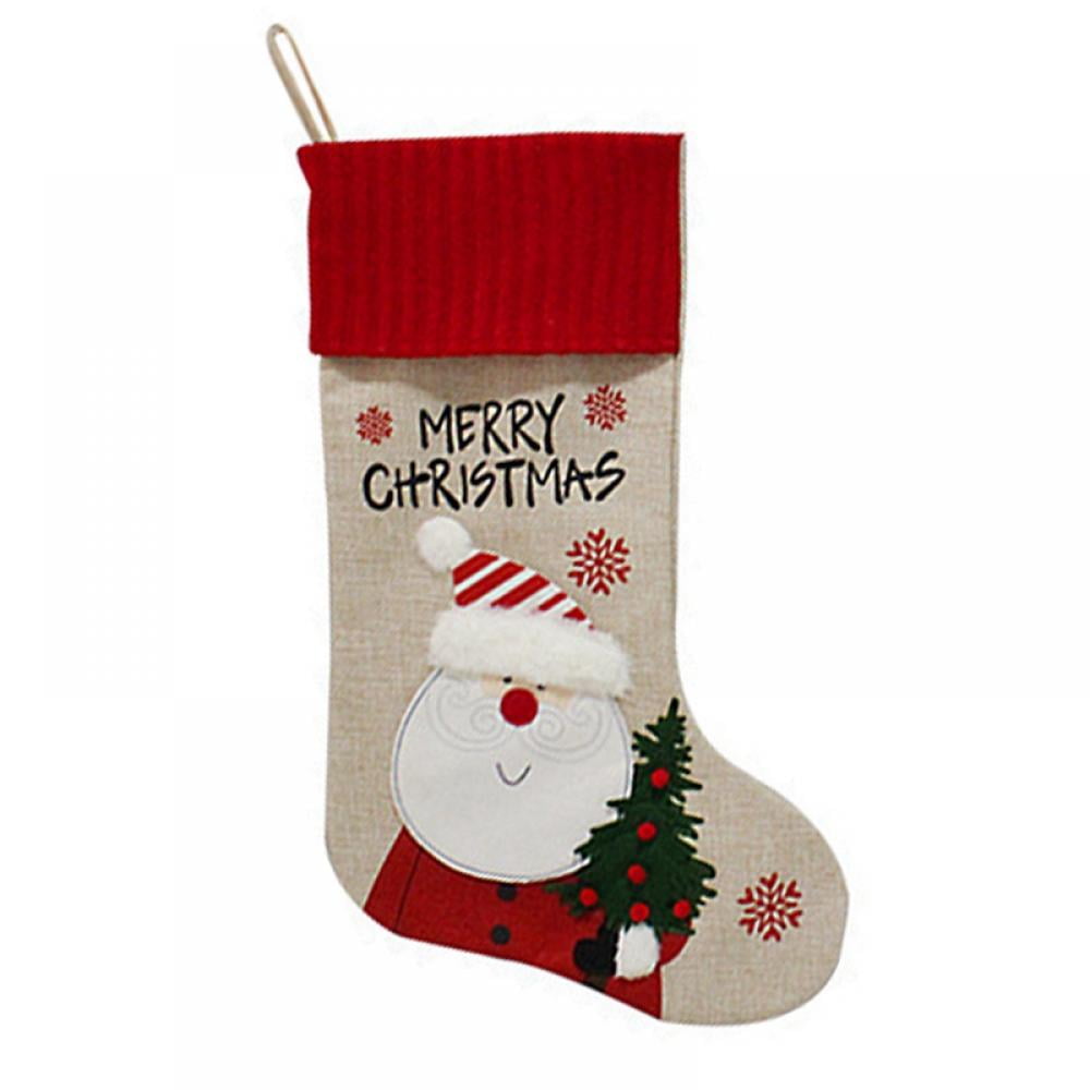 Christmas Stocking , 18" Large Xmas Stockings Decorations, Santa