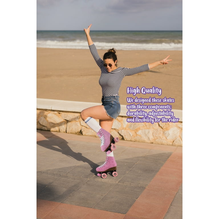 STMAX Roller Skates for Girls and Women Size 6 Women Pink