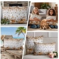 thumbnail image 5 of Orange Pumpkins Fall Outdoor Waterproof Pillow Covers, Thanksgiving Leaves Floral Wooden Decorative Square Throw Pillowcase Sofa Cushion Sham for Patio/Couch/Chair, 20"x20" 2 Pack, 5 of 8