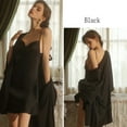 thumbnail image 5 of Sleepwear Women's Satin Nightgown with Robes Set 2 Piece Lace Cami Nightwear - M, 5 of 7