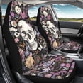 thumbnail image 4 of Uorisanigo Skull Car Seat Covers Waterproof Front Seat Covers Easy Installation Stretch Polyester Fabric Cover Protection Interior Accessories Universal Fit Most Cars,SUV, Trucks, 4 of 7