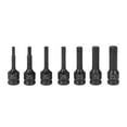 thumbnail image 3 of 3/8-inch Drive Impact Socket Set 7 Piece Metric Sizes 5mm 6mm 7mm 8mm 10mm 12mm 14mm XZN Triple Square Spline Bit Cr-Mo Steel Socket Set, 3 of 6