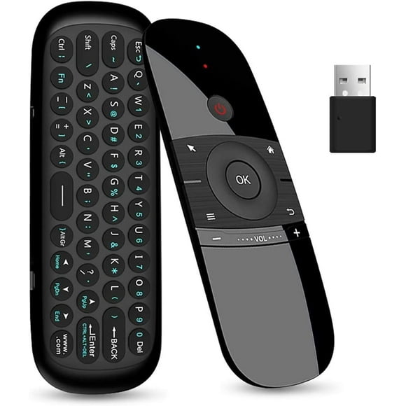 ERDS-W1 Universal TV Remote Air Mouse, Wireless Keyboard Fly Mouse 2.4GHz Connection Air Remote Keyboard Mouse for Nvidia Shield/Android TV Box/PC/Smart TV/Projector/HTPC/All-in-one PC/TV..