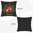 thumbnail image 6 of Set of 2 Decorative Throw Pillow Covers 18x18in - Vibrant Floral Design with Red Yellow Pink Flowers & Green Leaves for Couch Bed Car, 6 of 8