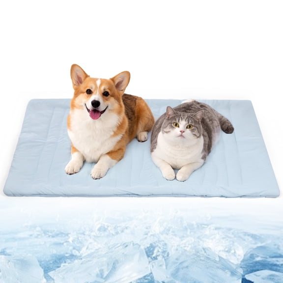 Pet Cooling Mat, Dual-Sided All-Season Comfort Pet Pad Blanket 35.8" x 22.8", Lightweight Portable Travel Bed for Dogs and Cats, Supports up to 44 lbs