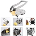 thumbnail image 4 of Versatile Vegetable Cutter, 1/2-Inch & 3/8-Inch Blade French Fry Press, Non-slip Suction Lock For Stable Cutting, Dishwasher Safe Stainless Steel Blades, 4 of 6