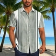 thumbnail image 2 of Men's Vintage Floral Print Bowling Tops Casual Summer Beach Shirts Button Down Short Sleeve Guayabera Shirts, 2 of 6