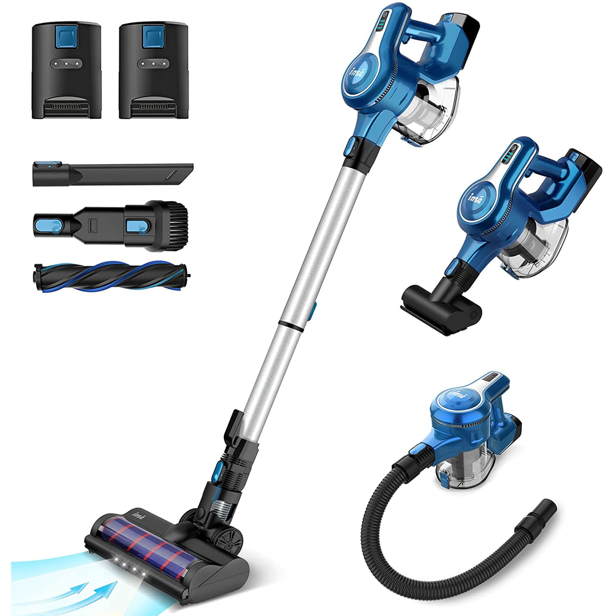 43 Mins Running Detachable Battery for Car Hard Floor Carpet Pet Hair Cleaning 26kPa Stick Vacuum Powerful Suction with Digital Display Cordless Vacuum Cleaner