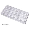 thumbnail image 2 of Chocolate World 1002 Clear Polycarbonate Candy Mold with 21 Fluted-Tapered-Round Cavities 30mm Diameter x 19mm High, 2 of 2