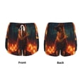 thumbnail image 5 of Picia Candle Shepherd Dog Pattern Women's 2 in 1 Athletic Running Shorts High Waisted Workout Casual Gym Sweat Shorts with Comfy Liner Zipper Pockets-Large, 5 of 9