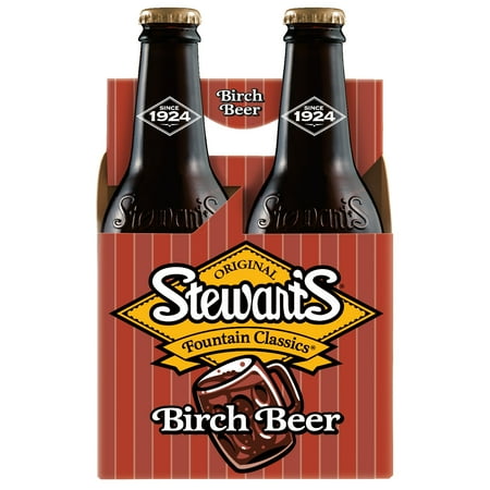 Stewarts Original Fountain Classics Birch Beer, 12 Fl. Oz., 4 Count