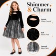 thumbnail image 5 of Girls Spider Web Tutu Dress Long Sleeve Princess Halloween Party Kids Cute Dress Up Holiday Photo 7-12Years, 5 of 6