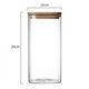 thumbnail image 2 of Recipientes apilables para especias, organizador cuadrado de cocina elegante y amigable, tarro de almacenamiento de alimentos, tarro de cristal para dulces, granos de café, 20 x 10 cm 1600 ml Soledad bote de cocina, 2 of 10
