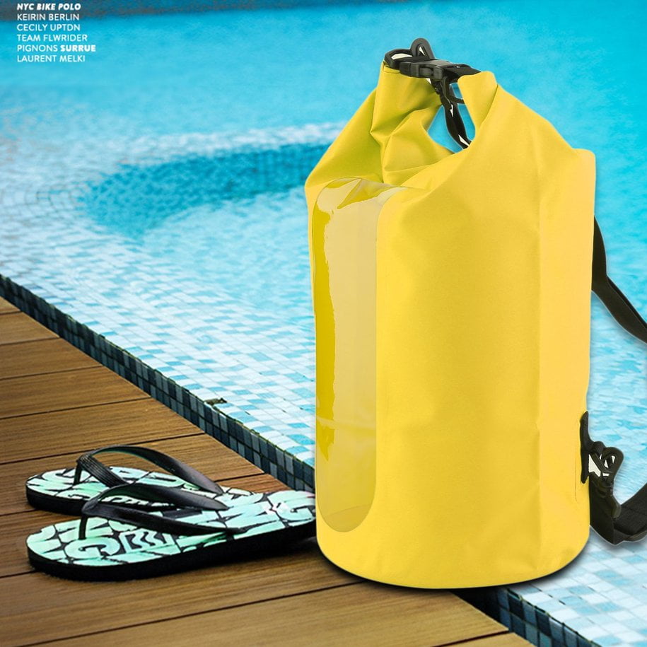 Yellow 20L Waterproof Dry Bag For Camping,Waterproof Dry Bag Roll Top Survival Sack Kit Dry Gear Bag Camping Equipment by yellowradio
