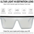 thumbnail image 2 of Square Oversized Sunglasses for Women Men Fashion Flat Top Big Black Frame Shades, 2 of 4