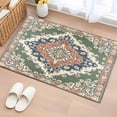 thumbnail image 2 of Bathroom Rugs 2x3 Ft, Orange Green Boho Non Slip Area Rugs for Kitchen Bedroom Entryway, Medieval Vintage Ethnic Floral Abstract Washable Carpet Runner Rug Floor Mats for Bedroom Home Decor, 2 of 9