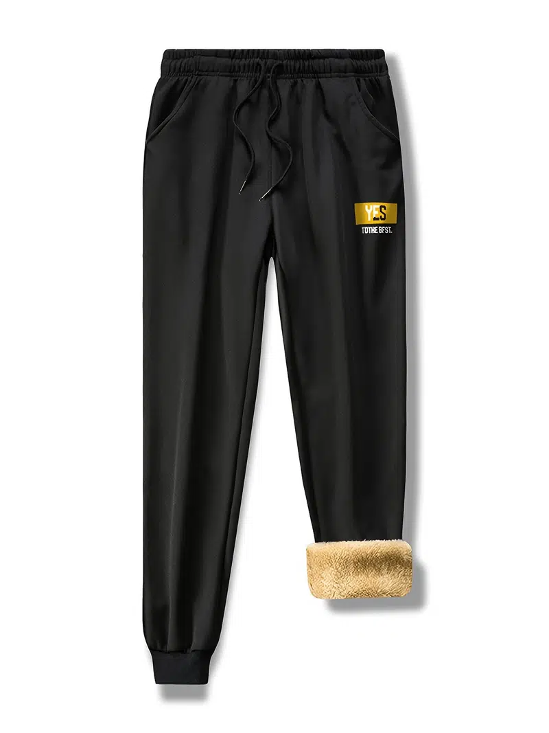 Men's Warm Sherpa Lined Sweatpants Athletic Jogger Harem Pants For Winter -  Walmart.com