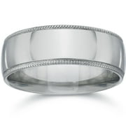 Pompeii 7mm Milgrain Wedding Band 950 Platinum (,)