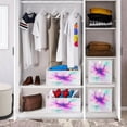 thumbnail image 6 of Cabinet Storage Basket 11.02x11.02x11.02 Inches Storage Box Foldable, Storable and Easy to Assemble ，Open Home Storage Bins ，Closet Storage Bins Dreamy Purple Flowers, 6 of 8