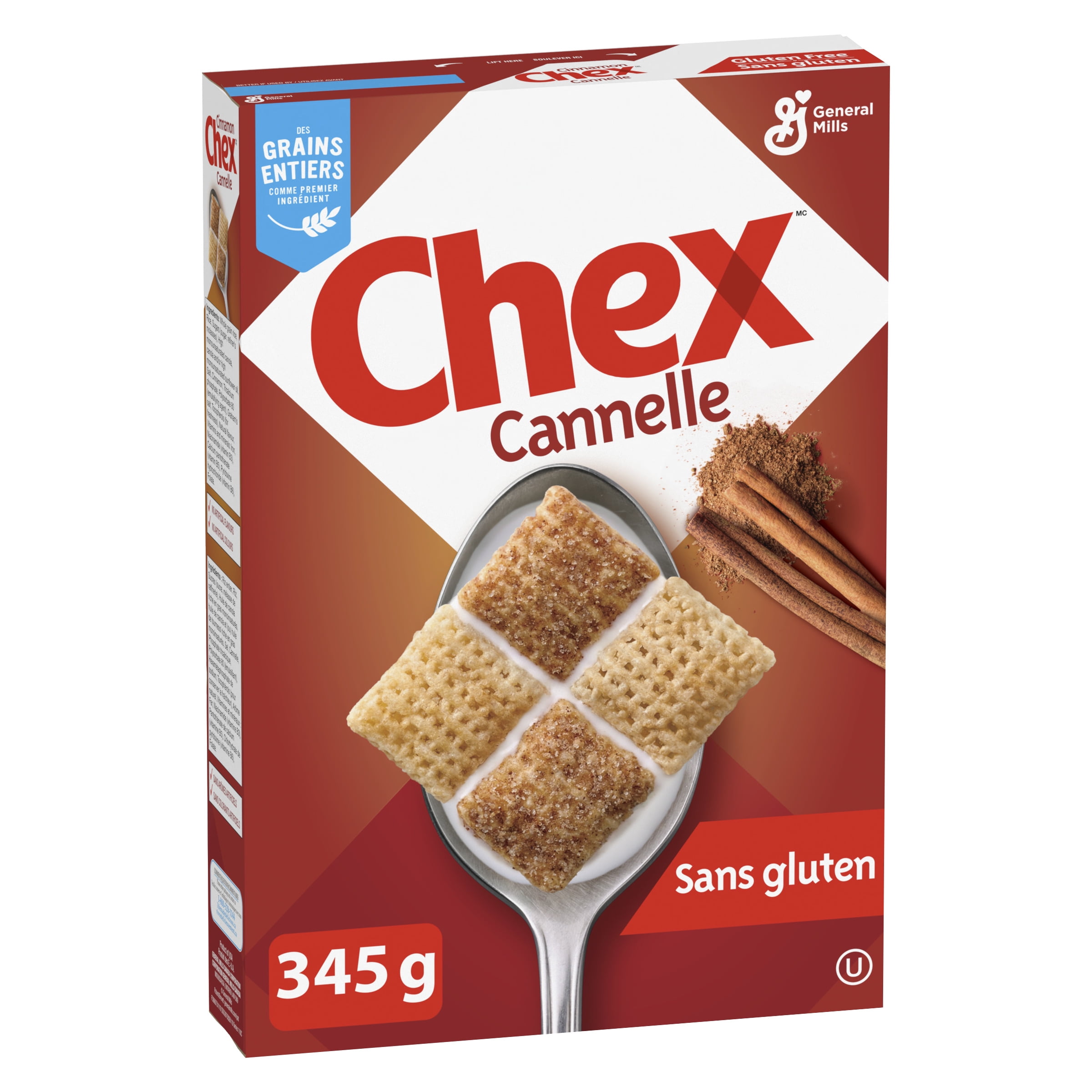 Cinnamon Chex Breakfast Cereal, Gluten Free, 345 g