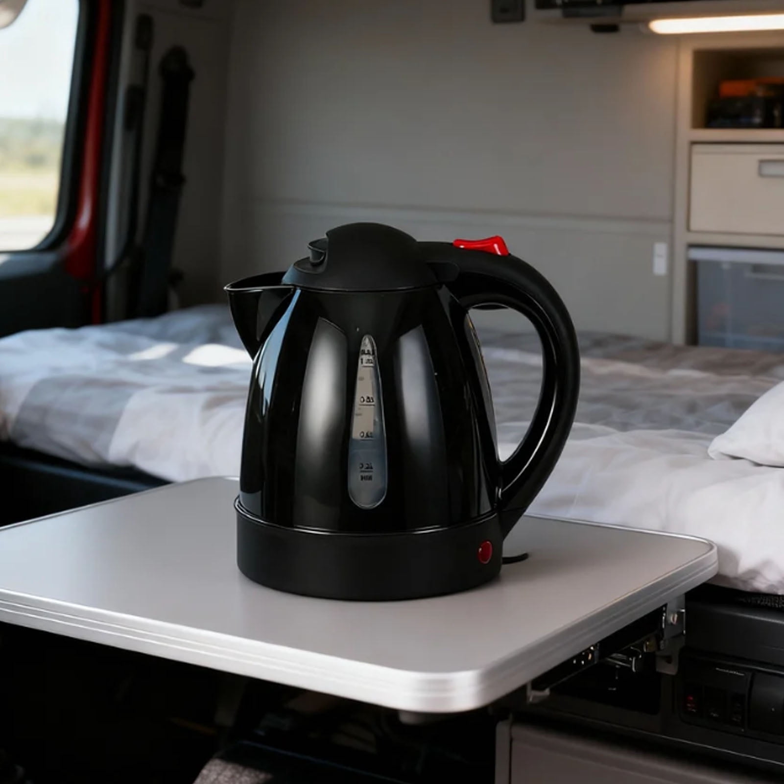 Portable electric kettle Portable car kettle Cigarette lighter automatic power off Portable 1000ml electric kettle 150W tea kettle 12V suitable for cars, off-road vehicles, SUVs,