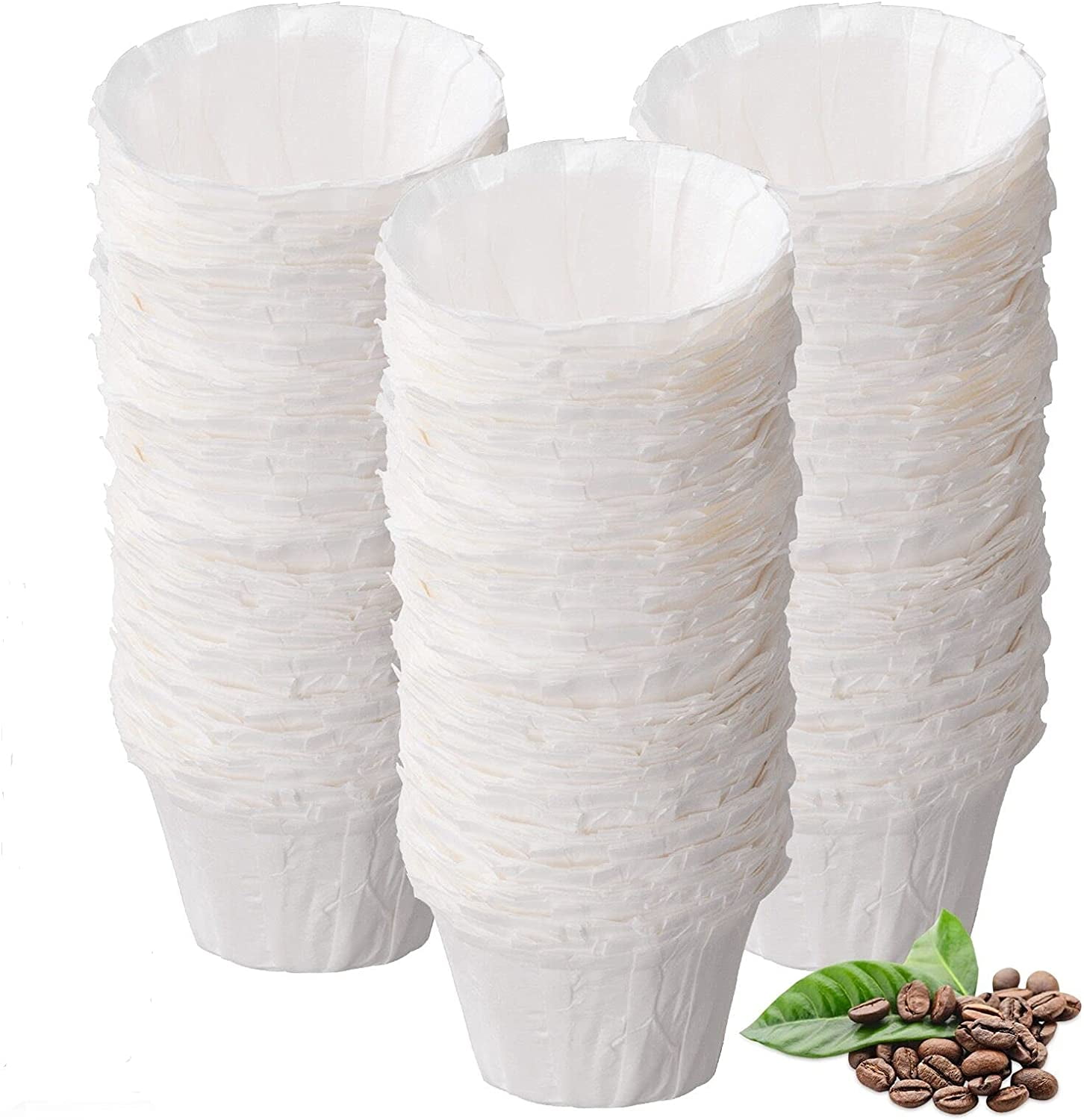 100 Pcs Disposable Paper Coffee K Cup Filters for All Brands Keurig Single Brewer Reusable Cups, K-Cup Coffee Pods