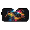 thumbnail image 2 of Yuyamidu Colorful Sea Turtle Car Sunshade Foldable Car Windshield Cover for SUV Truck Van Accessories Fashion Auto Heatshield Visor Blocks UV Rays Keep Your Vehicle Cool, 2 of 5
